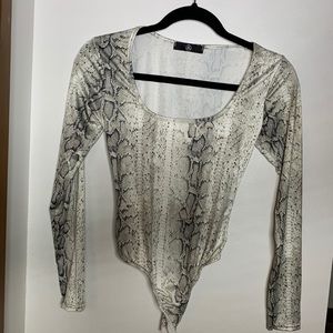 Misguided snake skin body suit